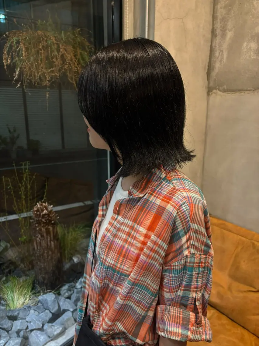 ミディアム カラー 透明感カラー ヘアカラー 林 璃乙菜のヘアスタイル