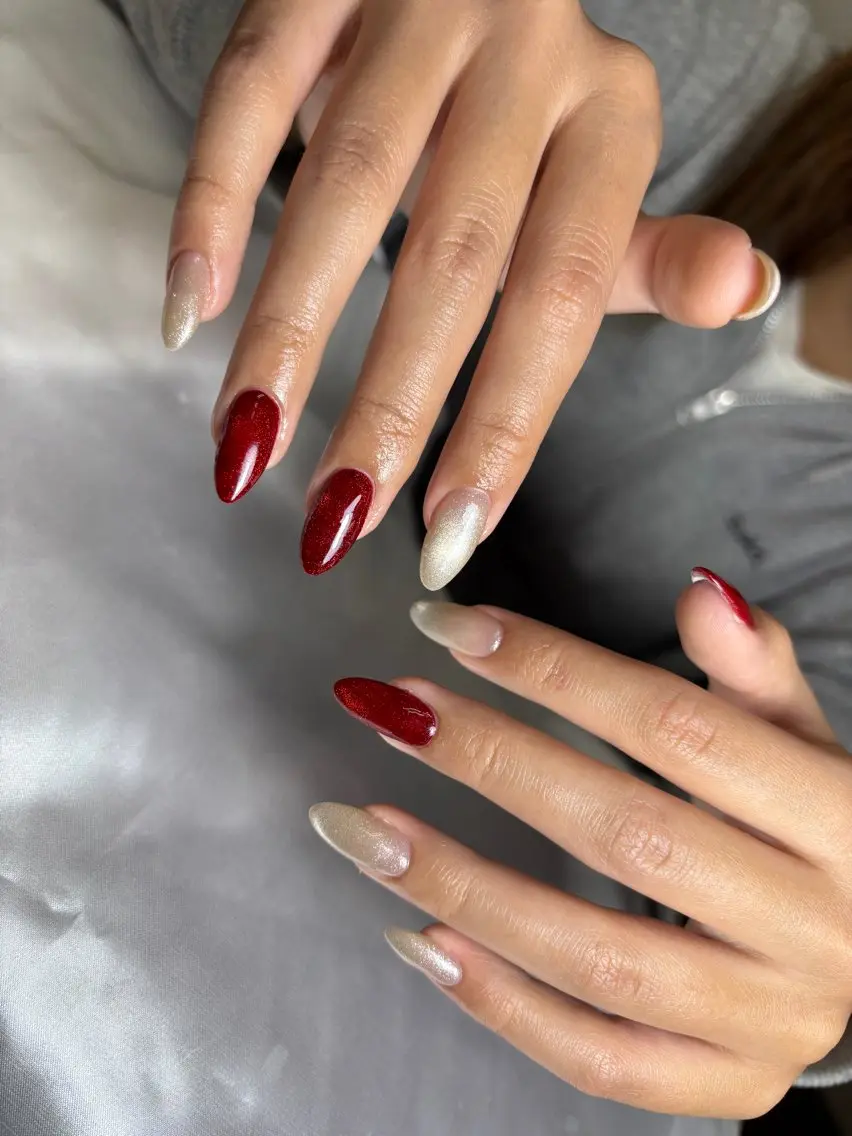 ネイル ブラウン チークネイル 桜ネイル 長さ出し フットネイル ハンドネイル XIINH NAIL SALONのネイルデザイン
