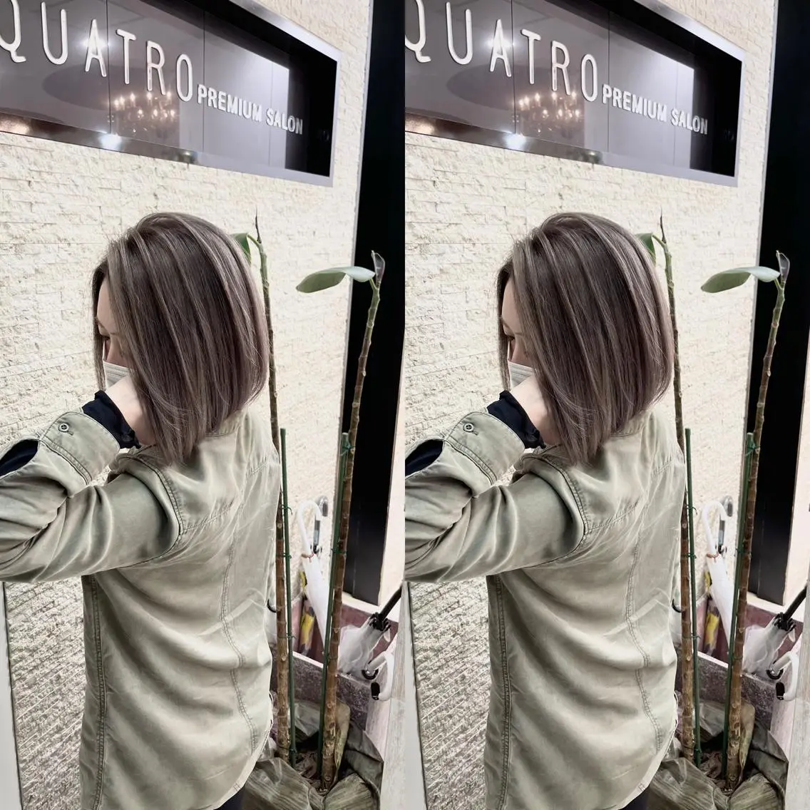 ミディアム ヘアカラー Y Uのヘアスタイル