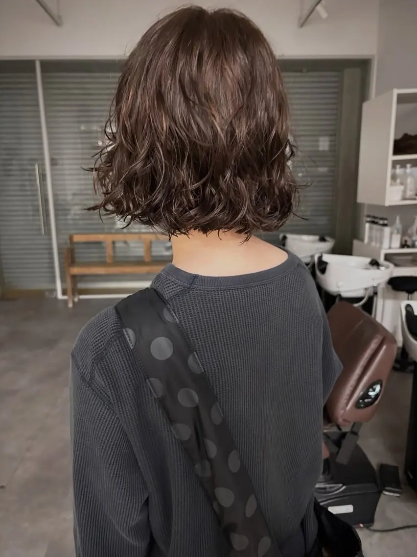 パーマ ボブ カット パーマ トリートメント MAHAE 中司のヘアスタイル