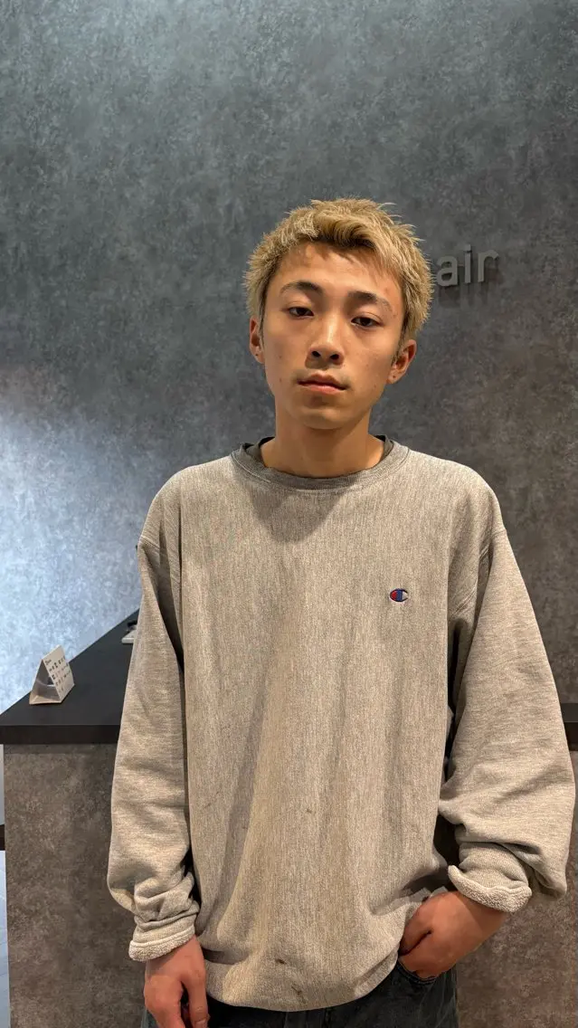 【新規限定】メンズスパイキーショート+ハイトーンカラー ¥12100の写真