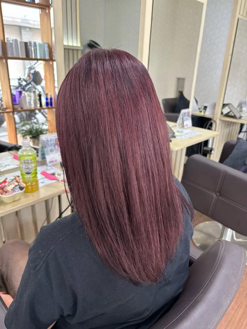 カラー レッドカラー ママ美容師 MADOKA🧸🍯のヘアスタイル