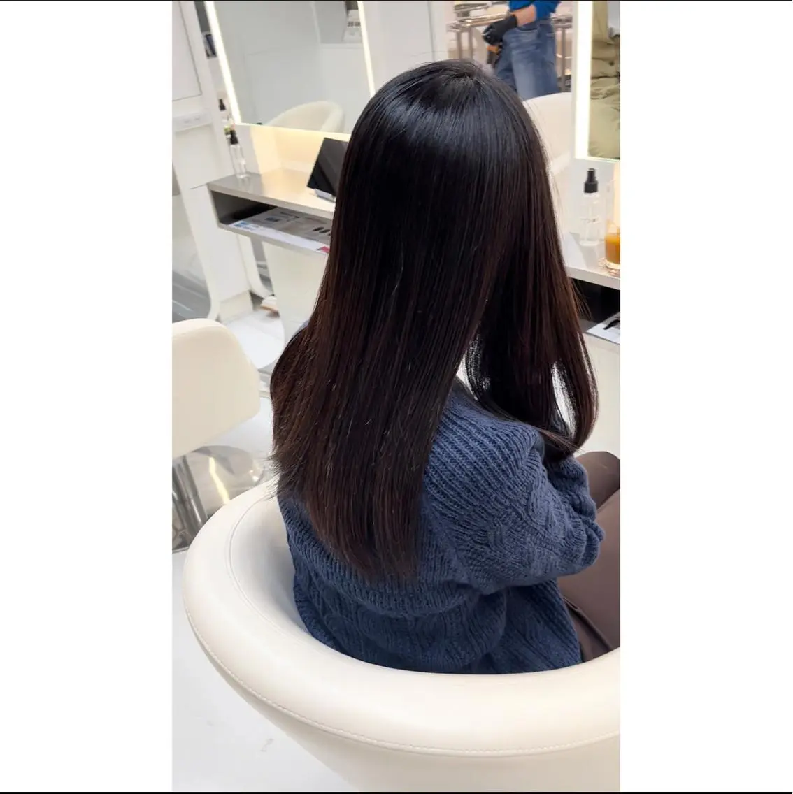セミロング 縮毛矯正 涼音 🫧前髪お助け美容師のヘアスタイル