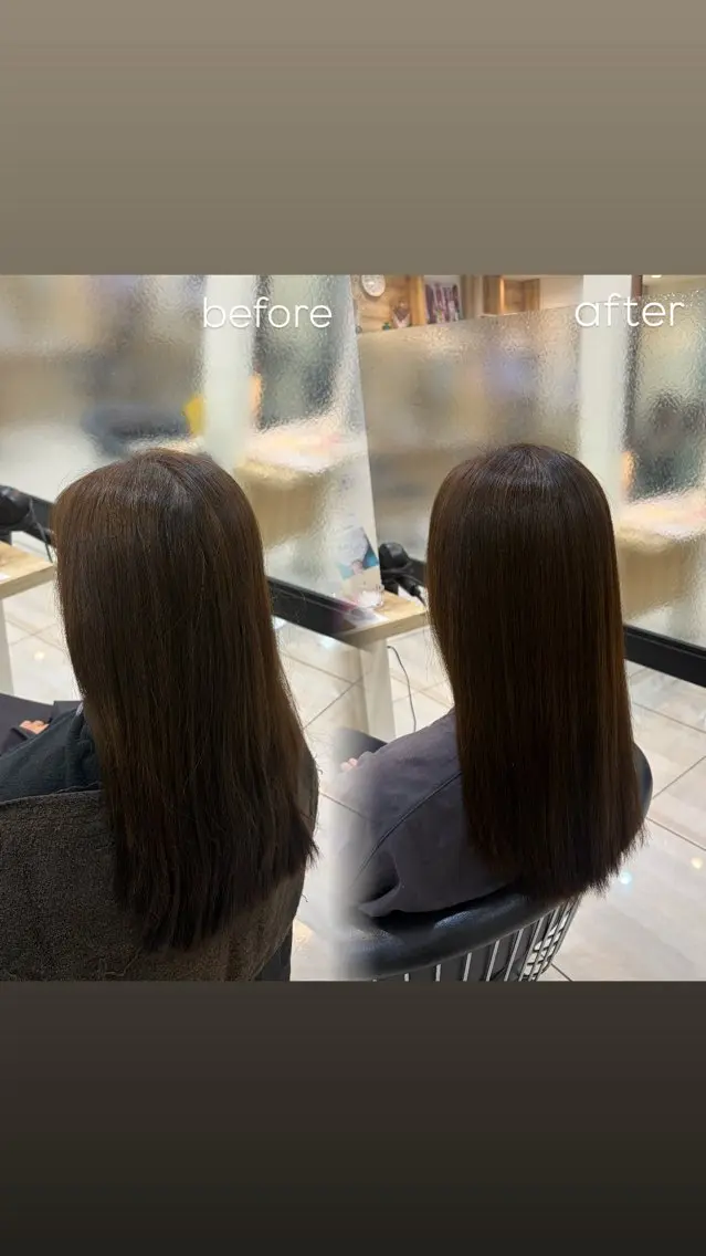 ロング カラー ブリーチ ブリーチなしカラー 木平 朱香のヘアスタイル