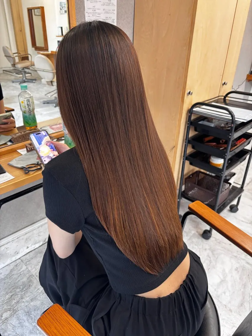 ロング パーマ ヘアアレンジ カット 縮毛矯正 トリートメント 似合わせ×店長 🍊Raimu🍊のヘアスタイル