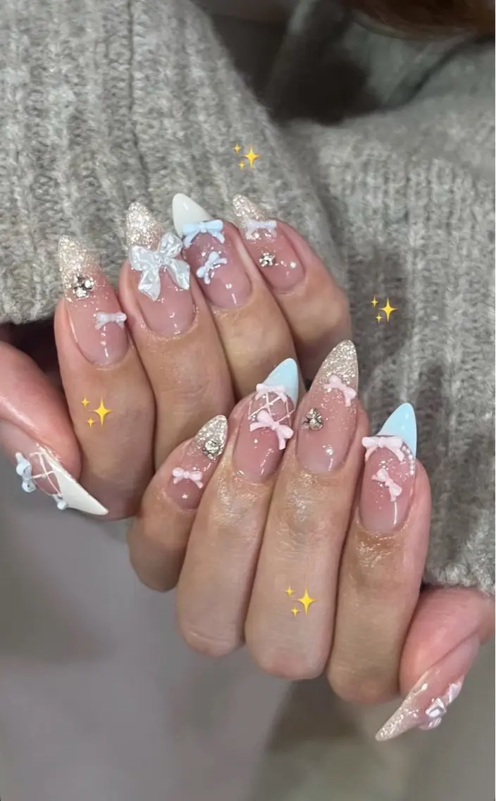 ネイル チークネイル 桜ネイル ドット フレンチネイル グラデーション ハンドネイル ハンドケア Nihonthy Nail 新宿のネイルデザイン