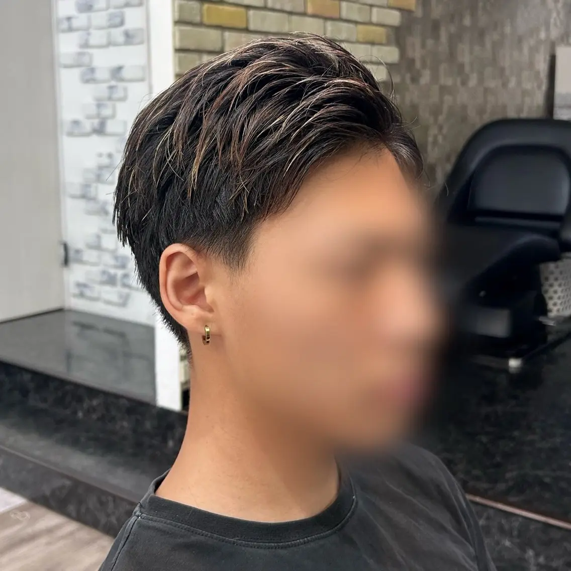メンズ カット 透明感カラー 髪質 改善 Wカラー原心愛のヘアスタイル