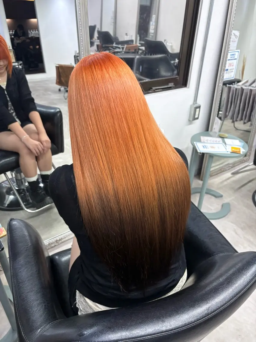 ロング ヘアカラー り せのヘアスタイル