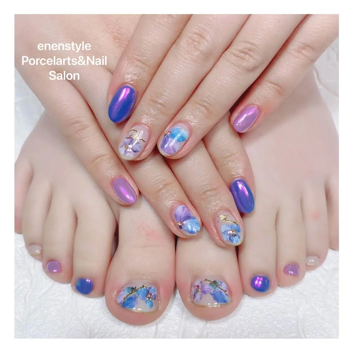 ミディアム ネイル 🐾enen style 🐾のネイルデザイン