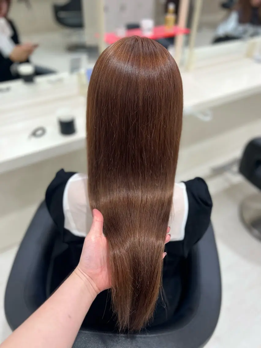 ロング カラー ヘアアレンジ 韓国レイヤー&ピンク 艶髪🩶maikoのヘアスタイル