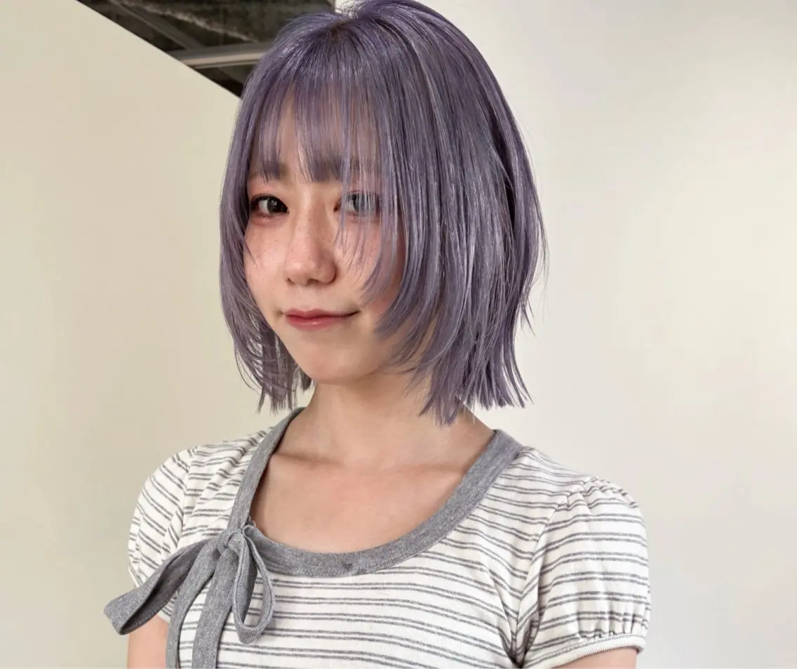 ミディアム カラー ヘアアレンジ ヘアカラー 🎀suzuna 透明感colorのヘアスタイル