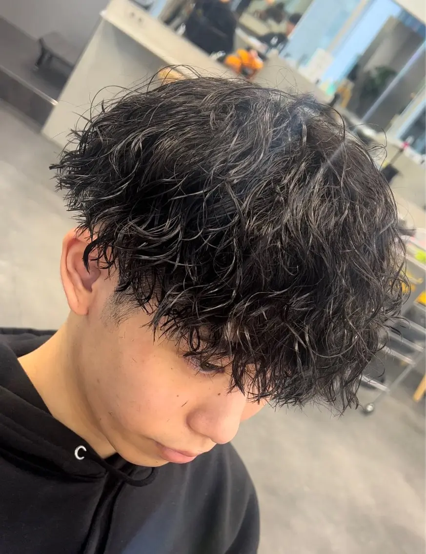 ミディアム パーマ ヘアアレンジ メンズ fifth 石川 凪のヘアスタイル