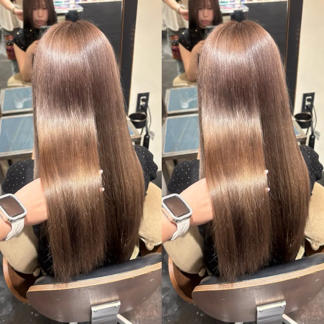 ロング カラー カット ヘアカラー トリートメント 芦刈 咲来のヘアスタイル