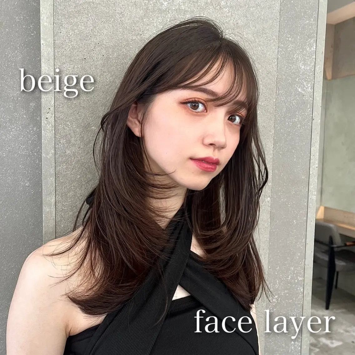ミディアム カラー カット トリートメント 山崎/ボブ縮毛矯正 レイヤー髪質改善のヘアスタイル
