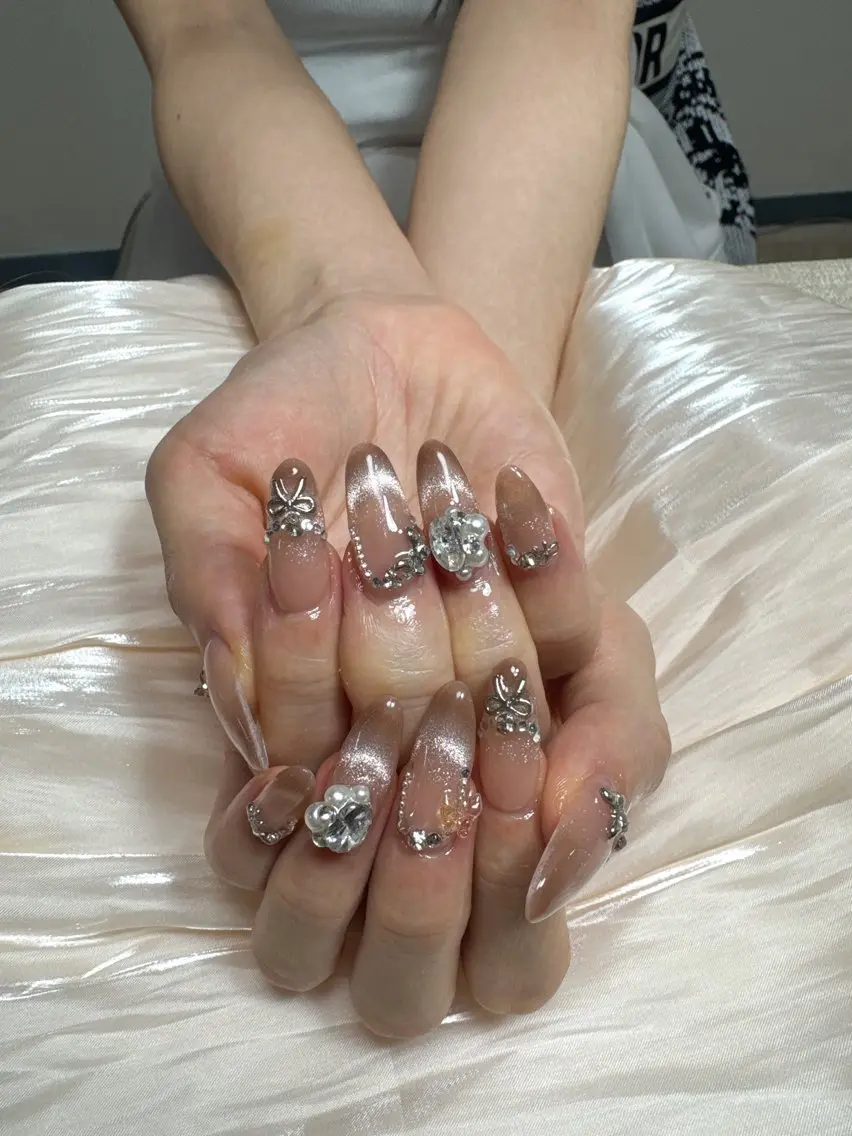 ネイル 長さ出し フラッシュネイル フットネイル フレンチネイル ジェルネイル ハンドネイル U.mi Nail Salonのネイルデザイン