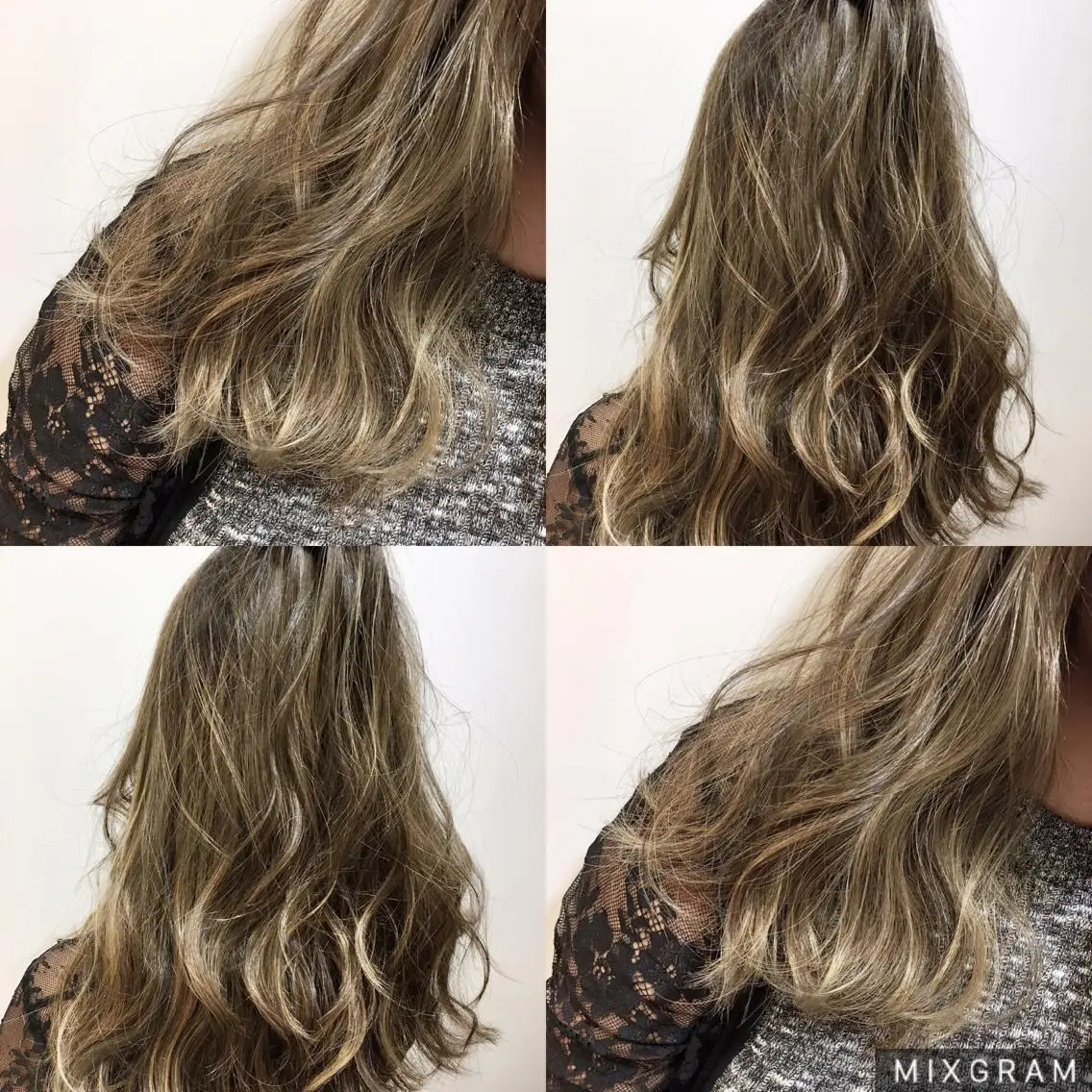 ロング カラー グレージュ ハイライトカラー ハイライト 海外風レイヤーカット 👑店長　平松　由のヘアスタイル