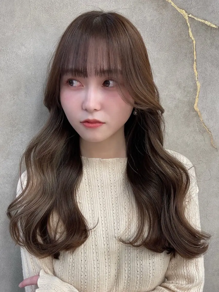 ロング 韓国風ヘア Londnaitre MAHOのヘアスタイル