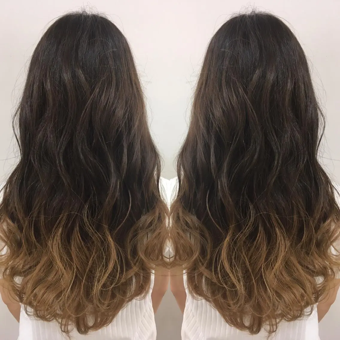 セミロング ロング カラー 髪質改善 中川 翔のヘアスタイル