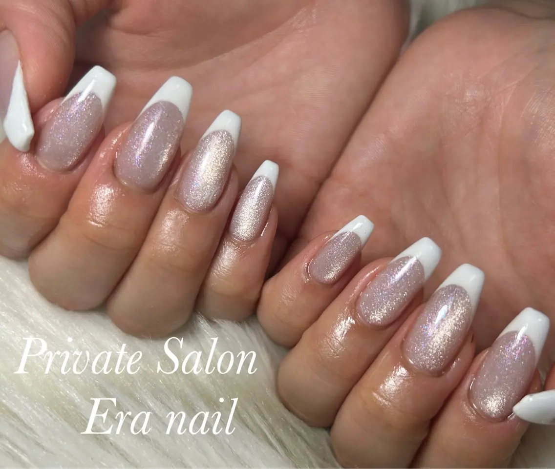 ネイル フレンチネイル マグネットネイル ハンドネイル Era nailのネイルデザイン