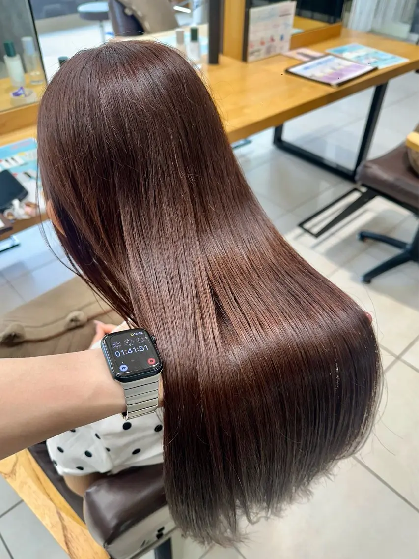 ミディアム カラー 透明感カラー ヘアカラー トリートメント 🤎モテカラー特化 🌟佐藤壮也🌟のヘアスタイル