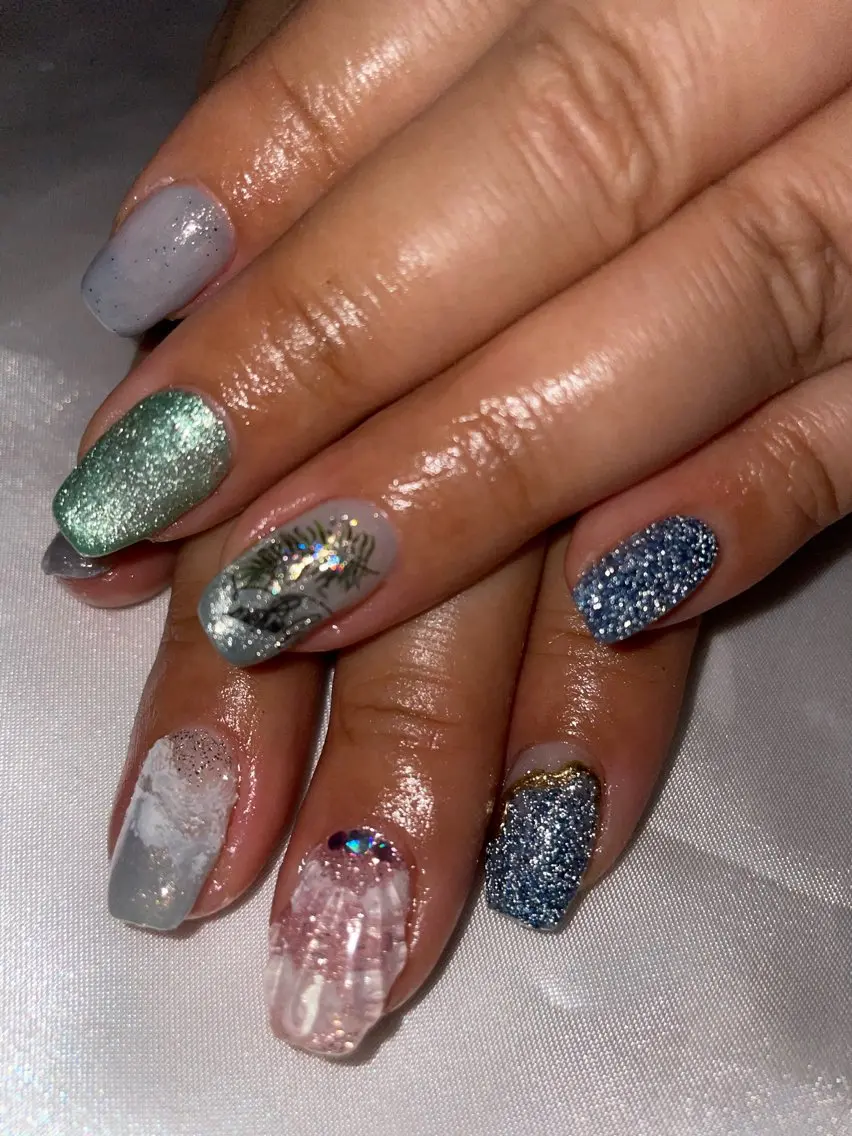 ネイル フラッシュネイル キラキラネイル Bavardage Nailのネイルデザイン