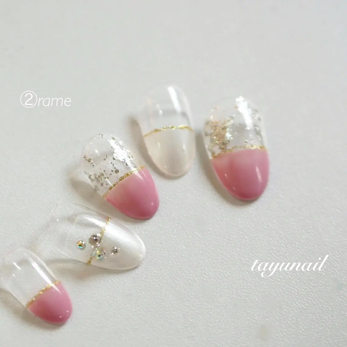ネイル アートネイル ブルー フットネイル フレンチネイル ジェルネイル ネイルサロン 【たゆnail】のネイルデザイン