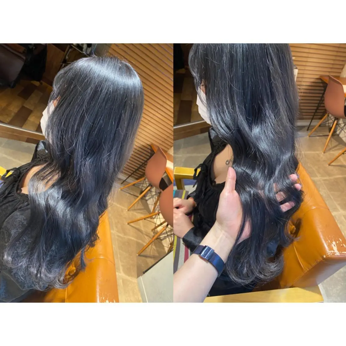 カラー アッシュ アッシュグレー ブリーチ ダークアッシュ 🩵盛れる顔周りヘア EMI🩵のヘアスタイル