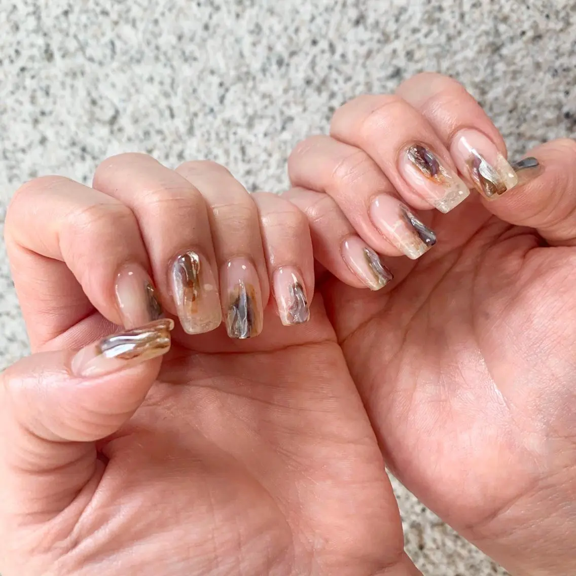ネイル ニュアンスネイル スクエアネイル ハンドネイル フットネイル nail salon mieux(ミュー)のマツエク・マツパデザイン