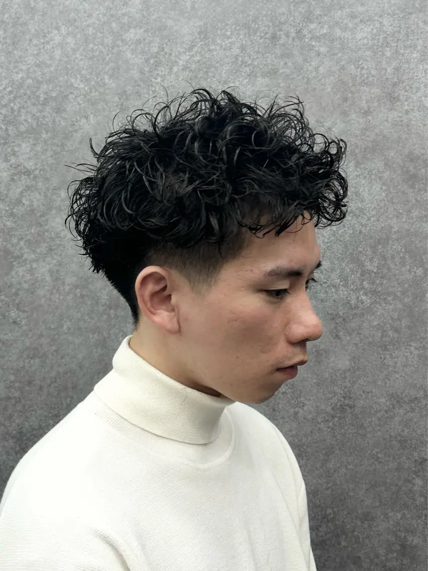 ショート パーマ カット パーマ ヘアセット 🔥フェザーパーマ 特化🔥勇斗のヘアスタイル