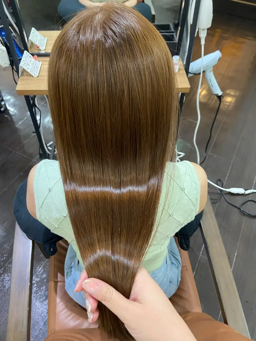 🎀リピート率No.1🎀カット➕ワンカラー➕TOKIOトリートメント巻き髪仕上げ/デート前に🎀の写真