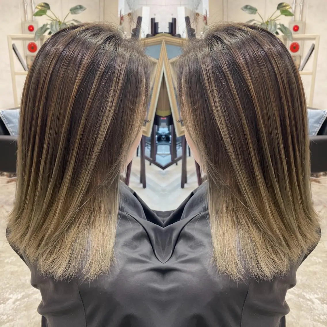 ショート カラー ヘアアレンジ バレイヤージュ レイヤーカット ヘアカラー トリートメント 縮毛矯正 髪質改善寺坂雄飛💐のヘアスタイル