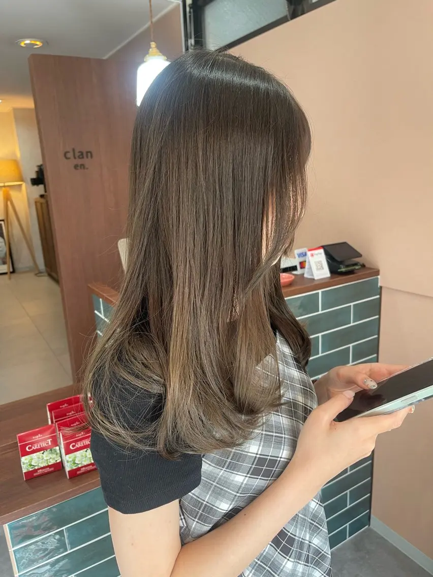 セミロング カット ヘアカラー 透明感カラー/ レイヤー🤎mamiのヘアスタイル