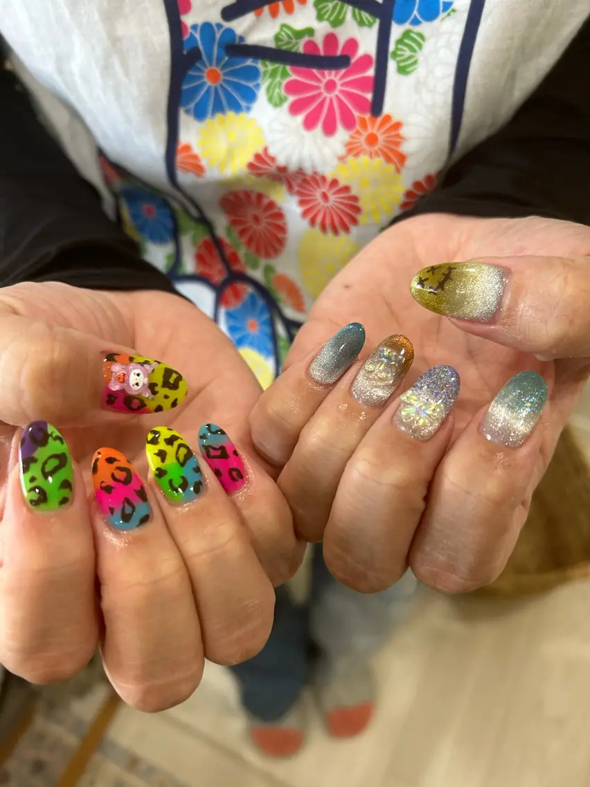 ネイル アートネイル mellow:ｸﾙﾐ ﹡˖˟༝🎀˖˟ ༝のネイルデザイン