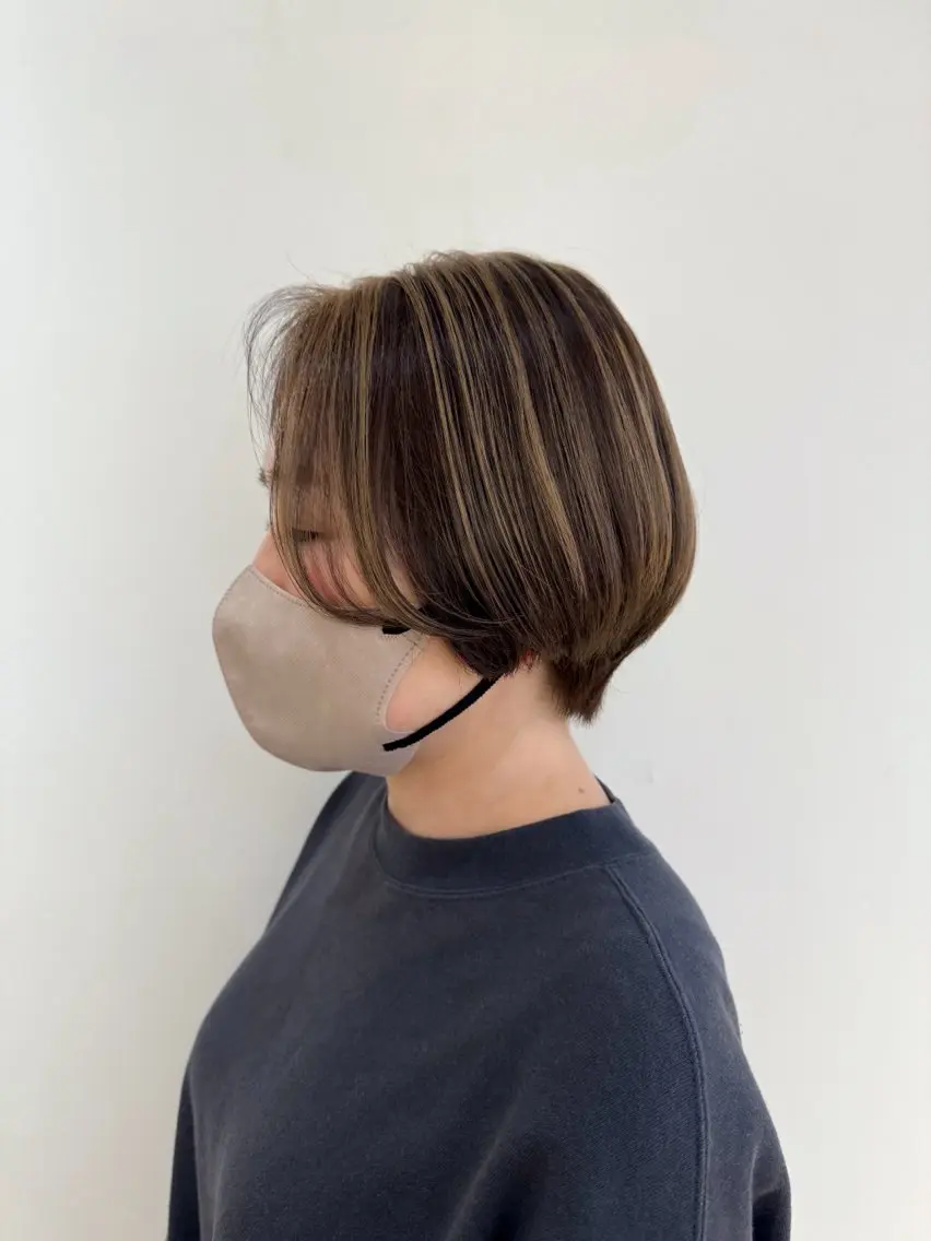 ショート カラー ブリーチ ヘアカラー えんどう みほのヘアスタイル