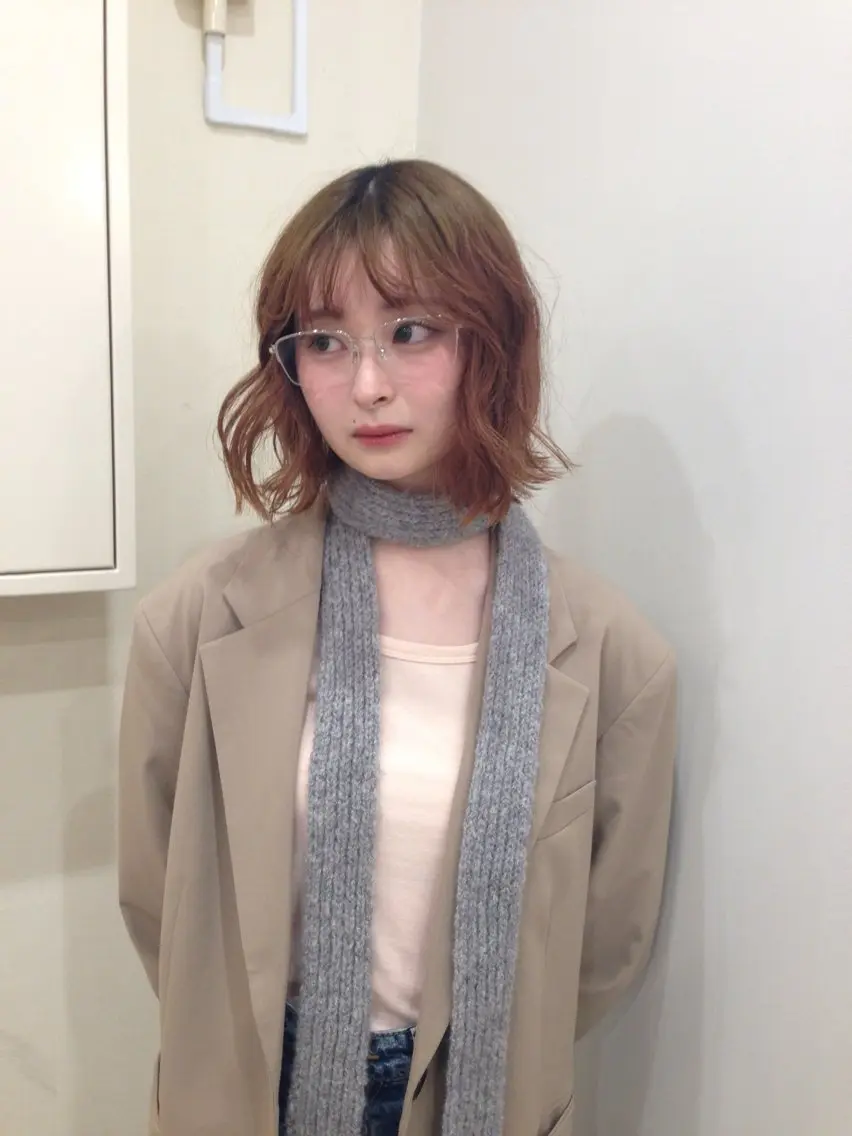 ミディアム ヘアカラー hair&eye🎀 /momoKaのヘアスタイル