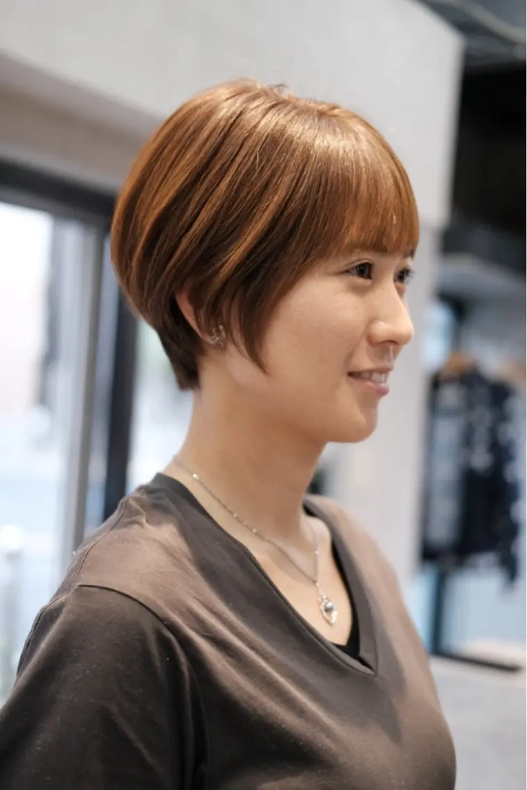 ショート カット ヘアカラー トリートメント ✳︎透明感カラー✳︎ ボブ✳︎nanaのヘアスタイル