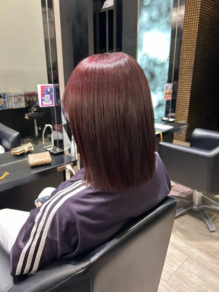 ミディアム カット ヘアカラー トリートメント ishizuka toaのヘアスタイル