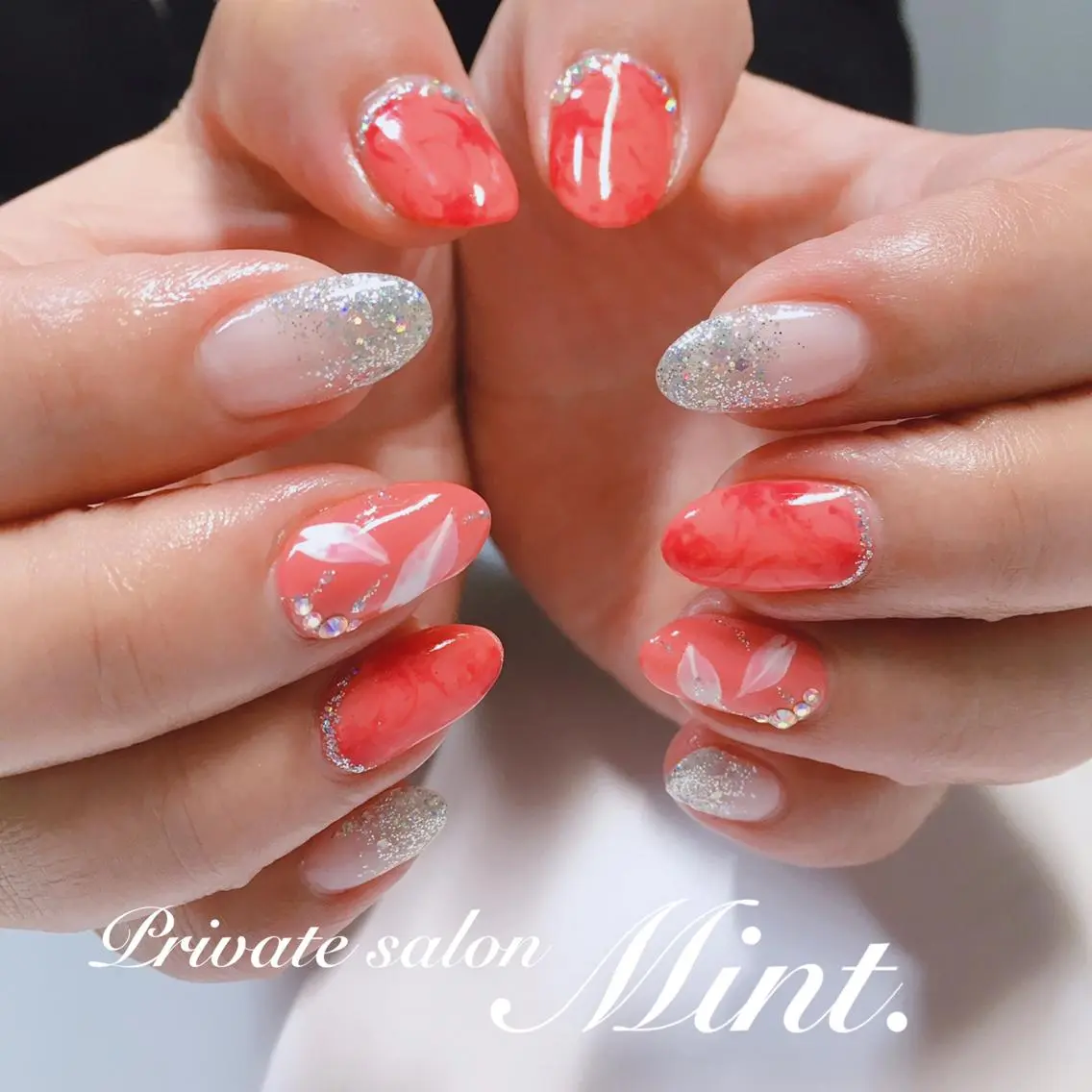 ミディアム ネイル ジェルネイル ハンドネイル Mint. nailのネイルデザイン