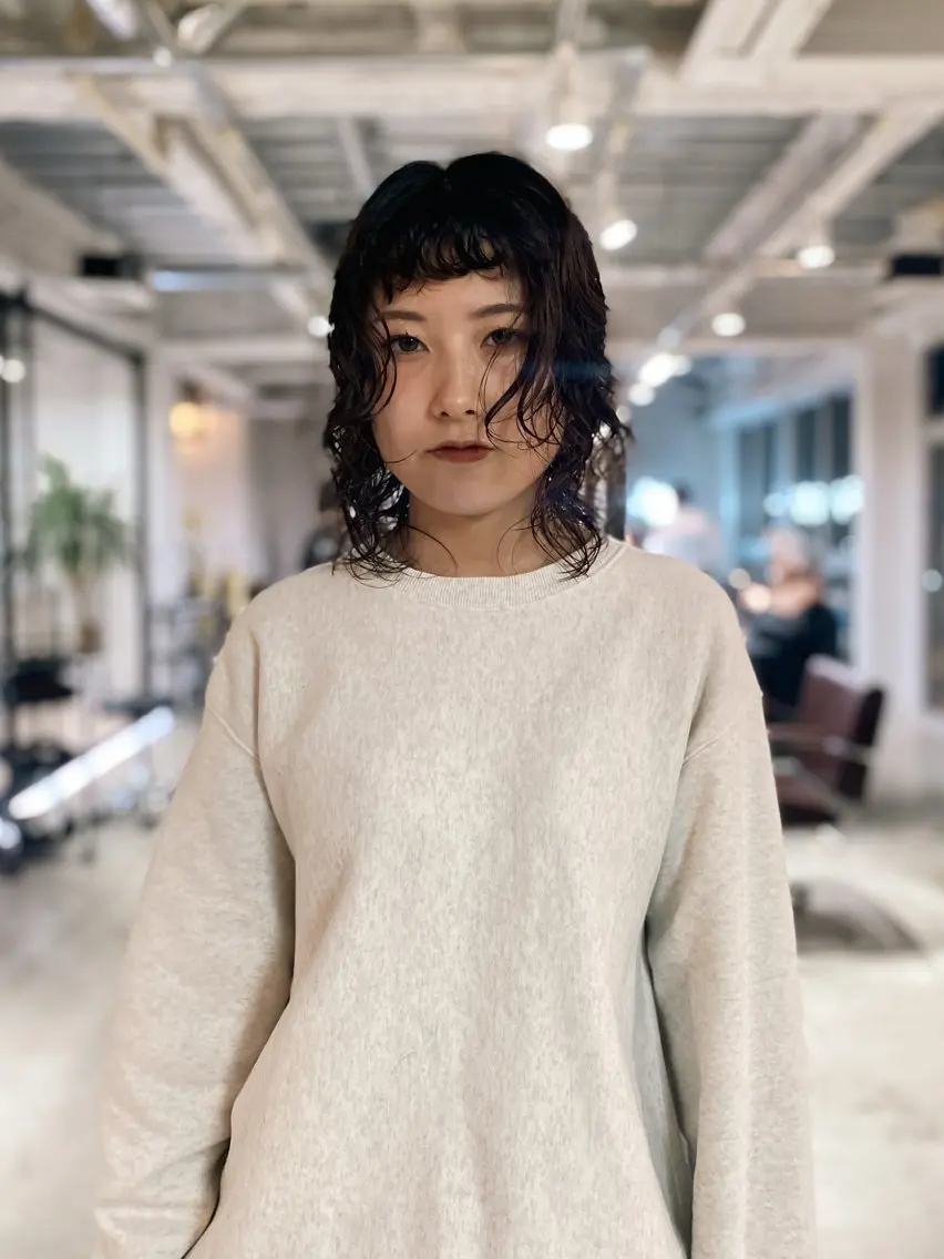 カット＋ナチュラルパーマ＋トリートメントの写真