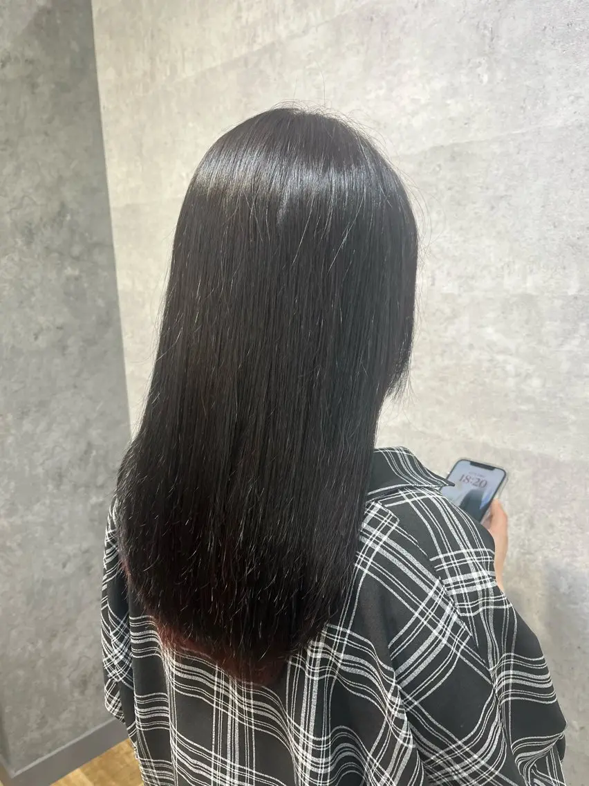 セミロング カラー 紫音 cutwells郡山のヘアスタイル