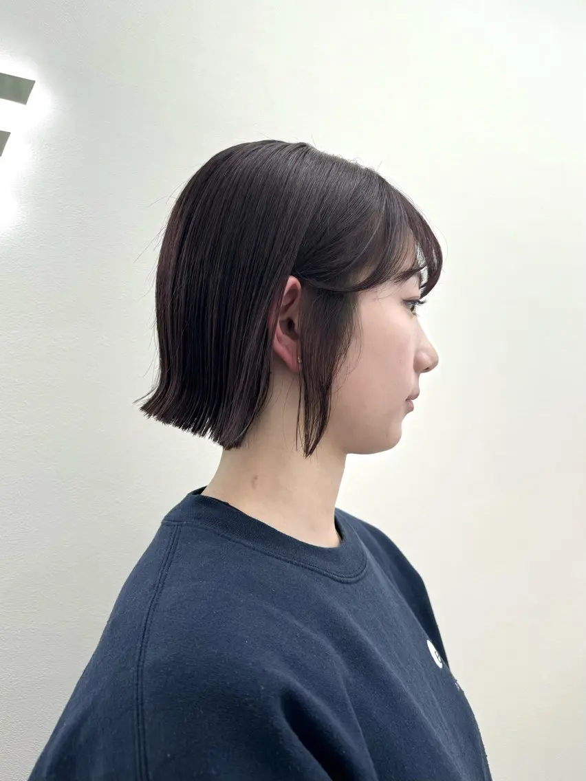 ショート カラー ヘアアレンジ カット 縮毛矯正 トリートメント ヘアセット 縮毛矯正🤍 ボブ/ HIKARIのヘアスタイル