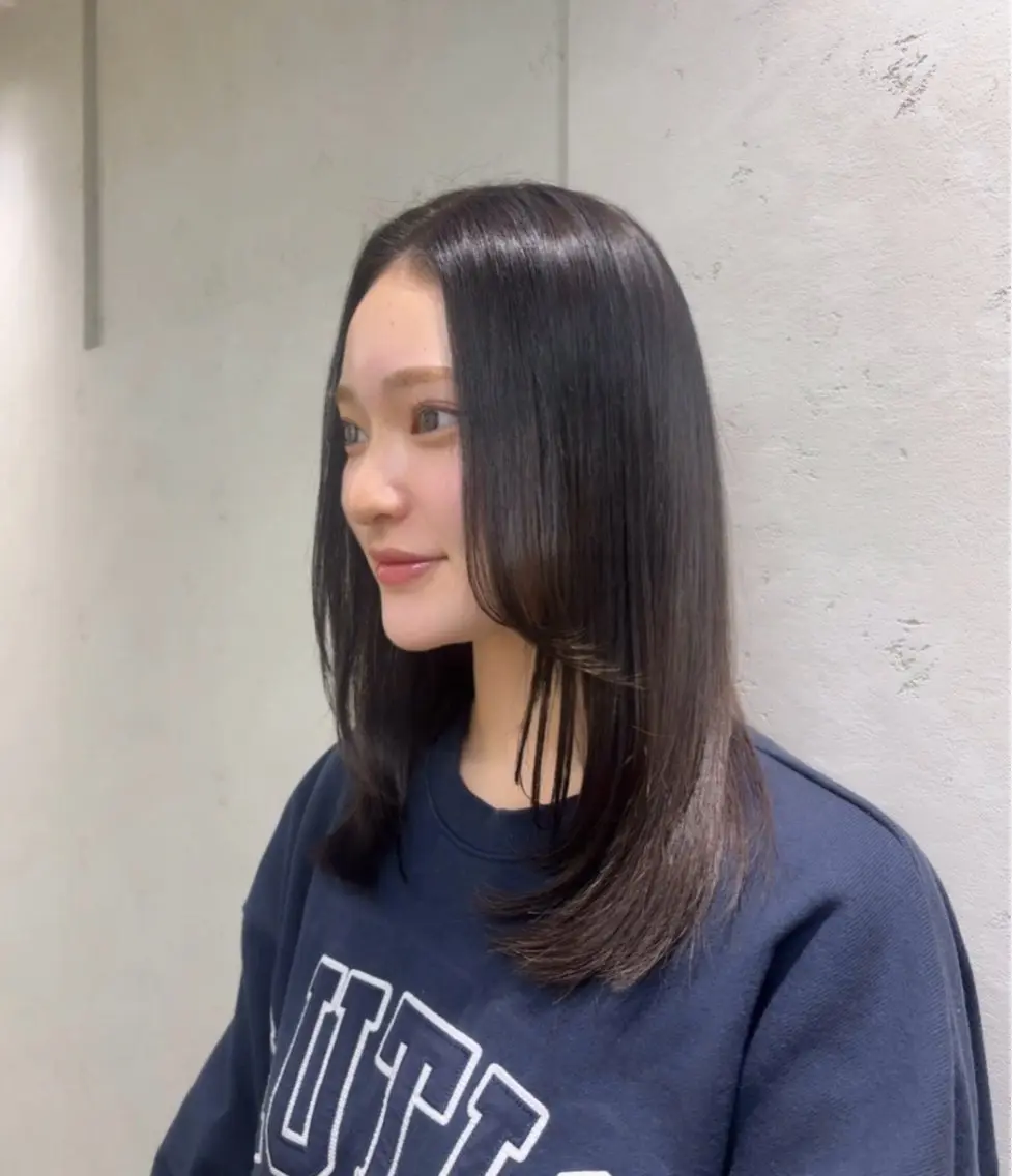 セミロング カラー 透明感カラー トリートメント 韓国ヘア/ボブ 🤍airi🤍のヘアスタイル