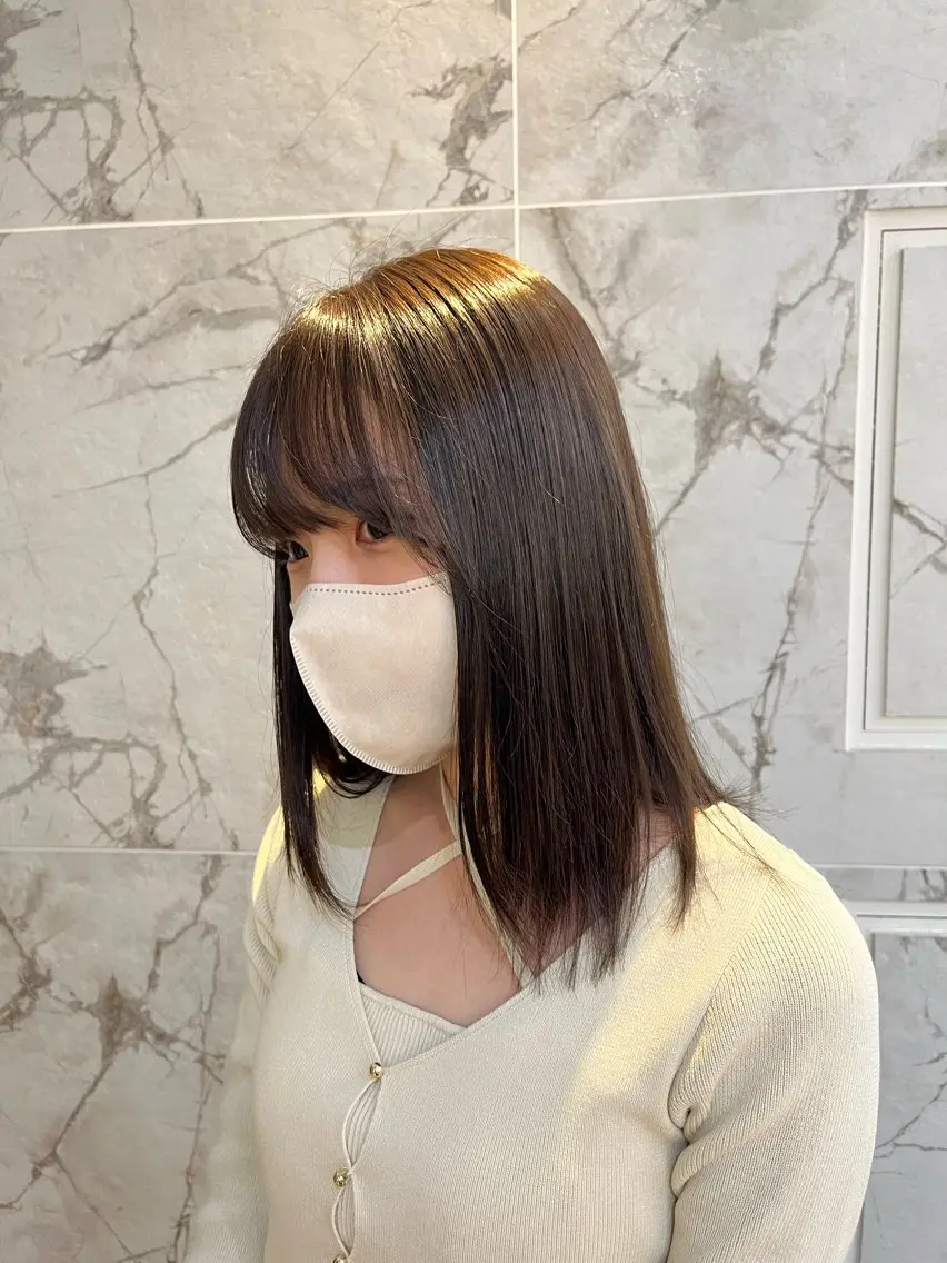 《💭トリートメント付き💭》可愛くなりたい方必見🎀‎🤍〖モデル限定価格❕〗【透明感カラー‪🍽】ロング料金なし⭐️の写真