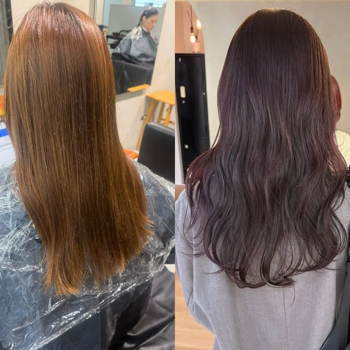ロング カット ヘアカラー 透明感カラー ラベンダー🤍エリコのヘアスタイル