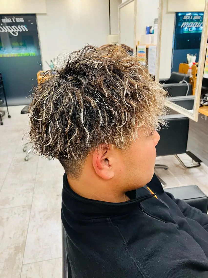 パーマ メンズ カット ヘアカラー パーマ メンズ特化/パーマ/ フェードWATARUのヘアスタイル
