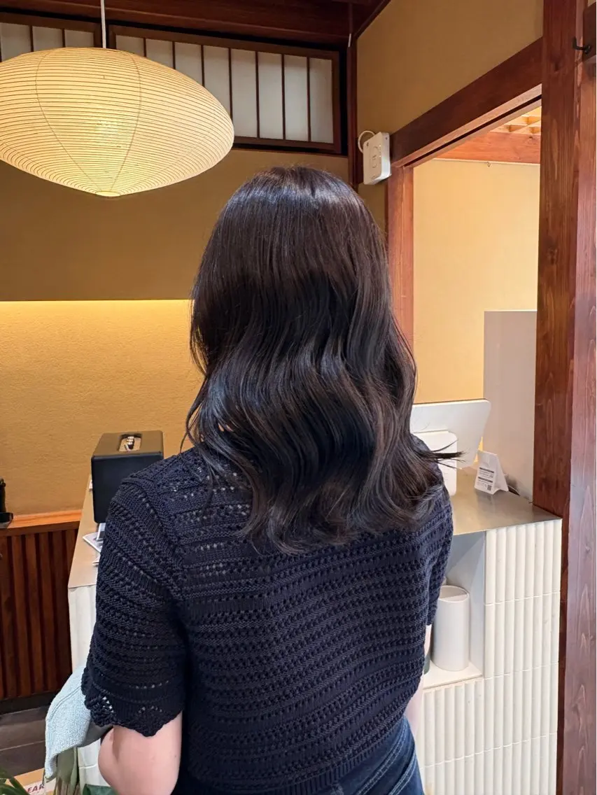 ミディアム カラー 透明感カラー トリートメント ヘアカラー トリートメント saho ⟡.·のヘアスタイル