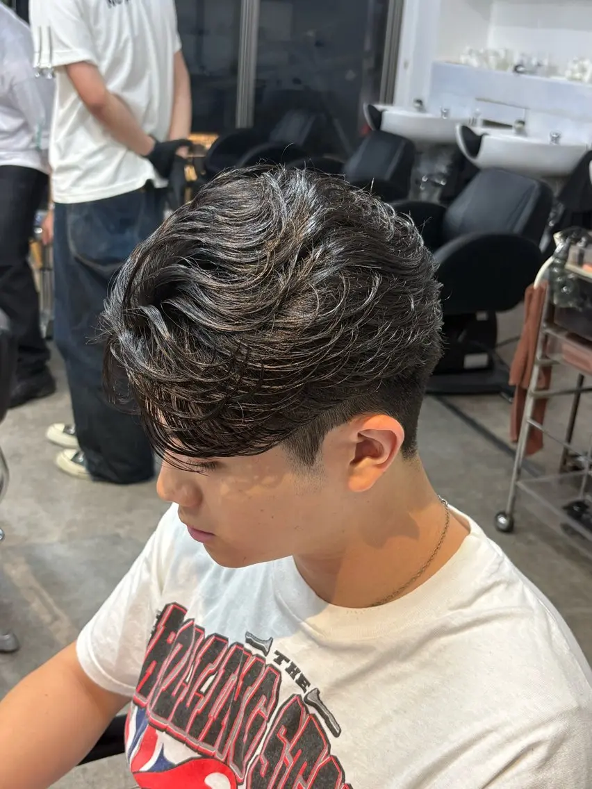 ショート パーマ メンズ カット パーマ トリートメント メンズパーマ特化 fifth 平居俊太のヘアスタイル