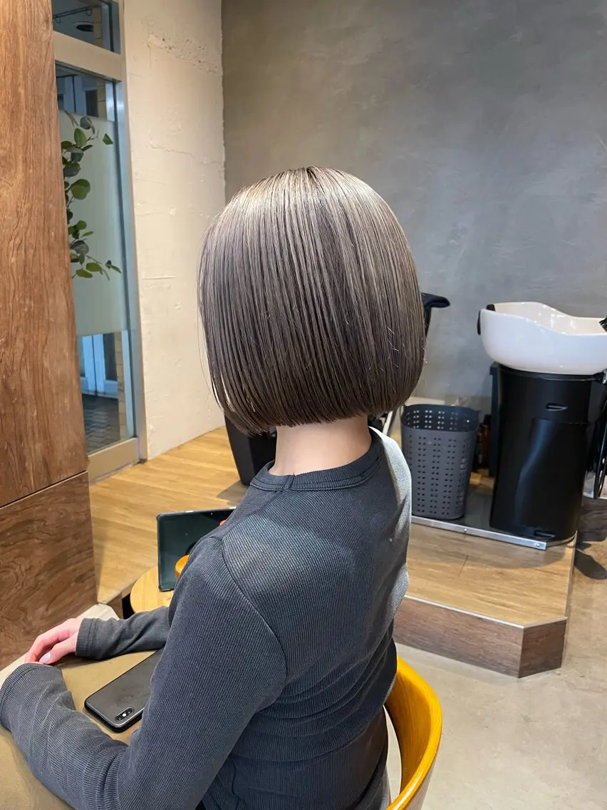 ショート カラー カット 縮毛矯正 トリートメント 【ショートカット 美髪矯正】今井隆太のヘアスタイル