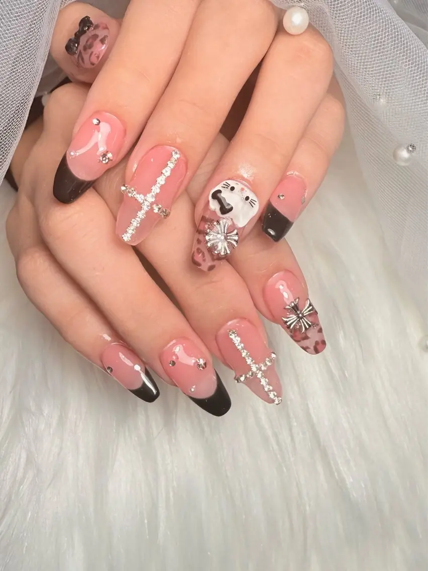 ミディアム 韓国風ヘア ハンドネイル 🌹Belle Nail🌹のネイルデザイン