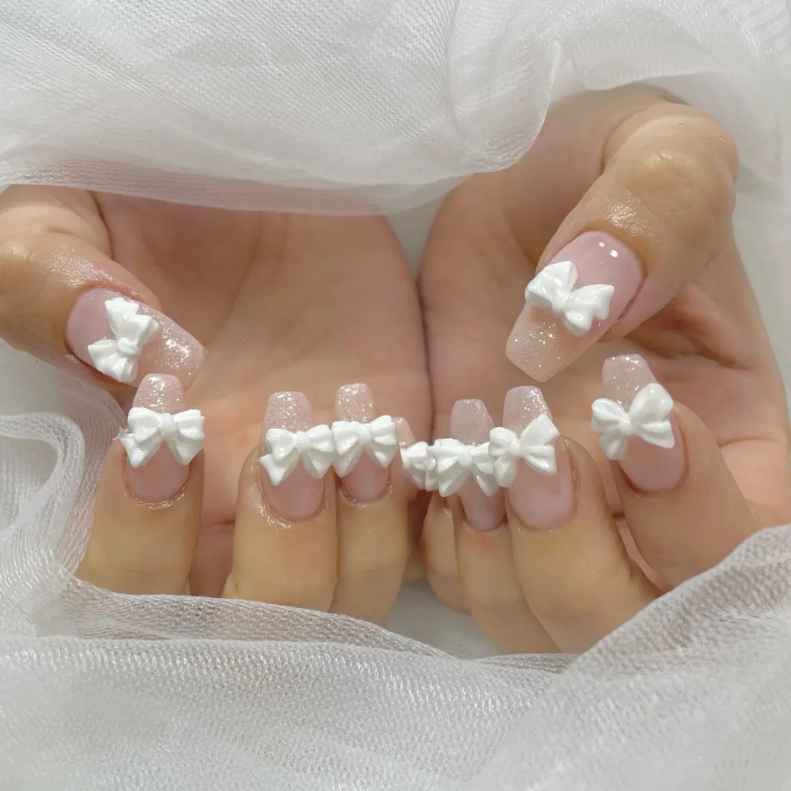 ネイル リボン バレンタイン h's dazz harukaのネイルデザイン